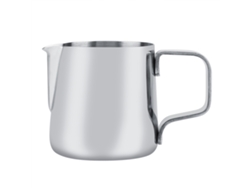 Jarra de acero inoxidable para calentar leche Latte Art (plateada, 150 ml)