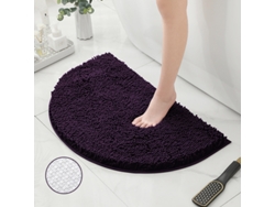 Alfombra de Baño LUUCOZK Antideslizantes Absorbentes Secado Rápido Decoración Baño Profundo Poliéster Morado (50x80cm)