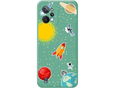 Carcasa para Realme C31 TUMUNDOSMARTPHONE Silicona Líquida Dibujos Verde