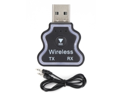 Adaptador Bluetooth 5.0 CHABERLU con luz ambiental y USB, transmisor y receptor de audio.