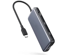Concentrador USB C 8 en 1 Powerexpand con suministro de potencia de 100 W, gris, Bestvite