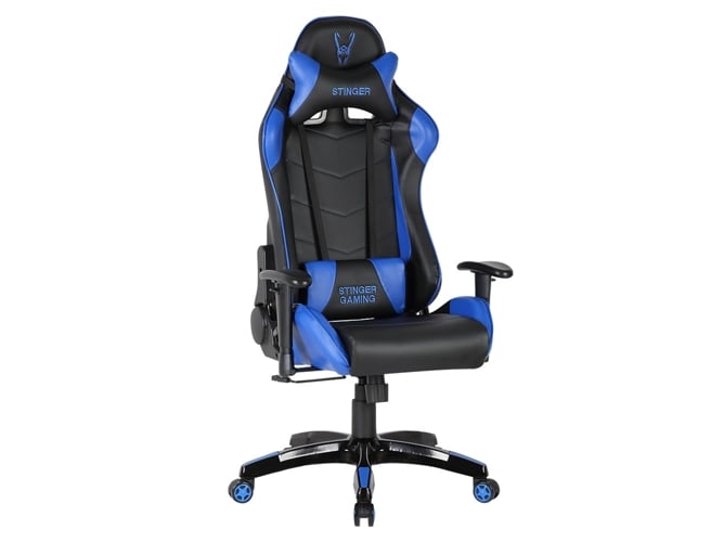 Silla Gaming WOXTER Stinger Station (Hasta 150 kg - Elevador a Gas Clase 4 - Negro y Azul)