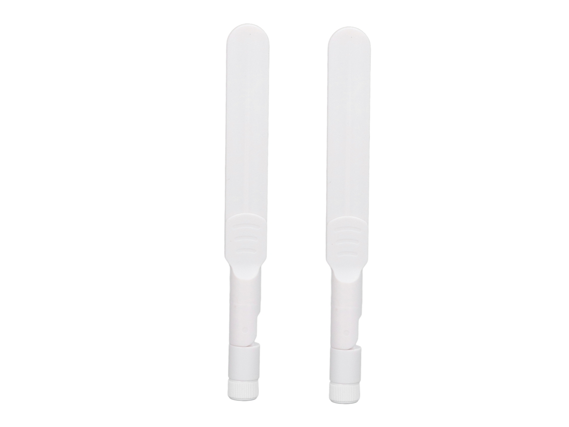 2 Antenas Omnidireccionales De Doble Frecuencia 2.4ghz/5.8ghz Con Conector Sma Macho, Plegables, 8dbi Para Router Wifi, Color Blanco.