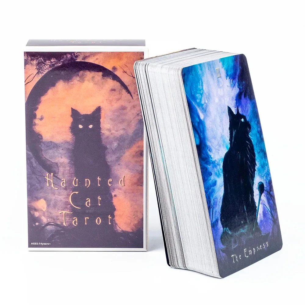 Cartas De Tarô Do Gato Fantasma, Cartas Do Oráculo Da Família Destemida Do Gato Preto, Cartas Para Jogo De Tabuleiro