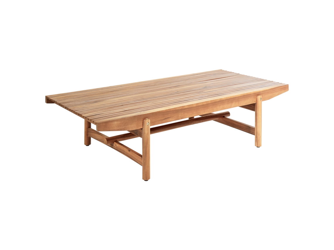 Mesa de centro Beliani Giaveno en madera de acacia, madera clara 145x79x38