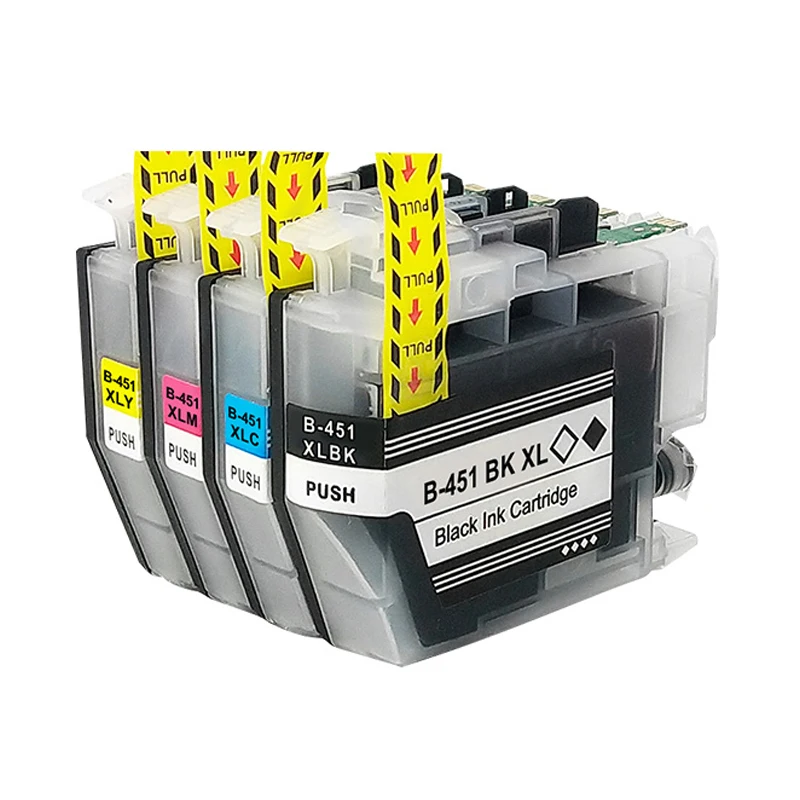 1set Lc451xllc451xl Lc451 Xl 451xl High Capacity Compatible Inkjet Ink Cartridge For Brother Dcp-j1050dw J1140dw J1010dw Printer