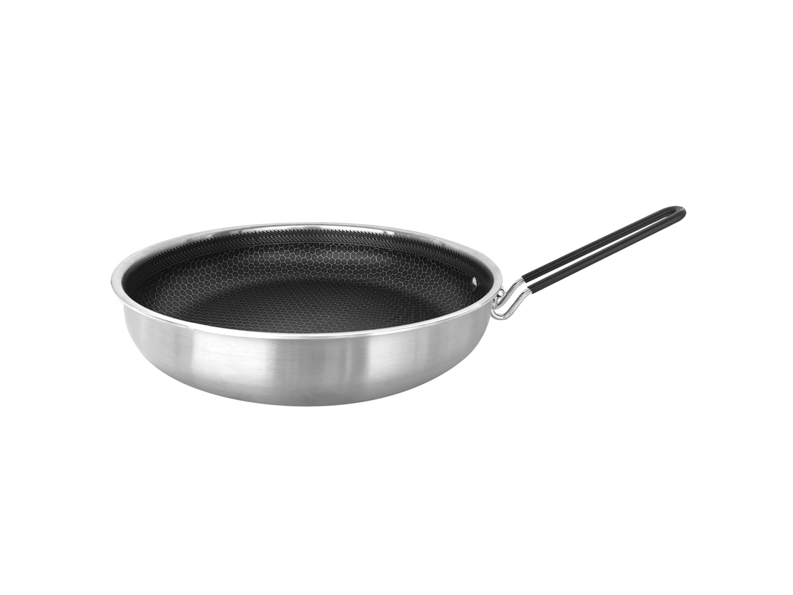 Sartén Antiadherente Para Camping Con Mango Plegable De 26 Cm/28 Cm, Compatible Con Cocinas De Gas, Eléctricas Y Vitrocerámicas.