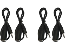 Paquete De 4 Adaptadores Midi Tipo A A 3,5 Mm, Cable De 50 Cm, Línea De Audio