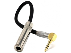 Conector Estéreo Macho 3.5 Pulgadas Extensión Hembra 6.35 Pulgadas Cable Audio Curvo