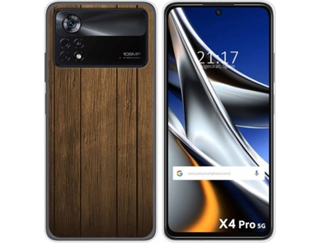 Carcasa para Xiaomi Poco X4 Pro 5G TUMUNDOSMARTPHONE Dibujos Madera Multicolor