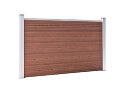 Panel de valla de jardín de 353 x 106 cm, WPC, marrón, WSD756021, Lovely Home