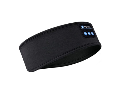 Auriculares Bluetooth Deportes Sueño TRUMSHOP Auriculares inalámbricos elásticos ojos Auriculares inalámbricos Bluetooth Diadema (Negro)
