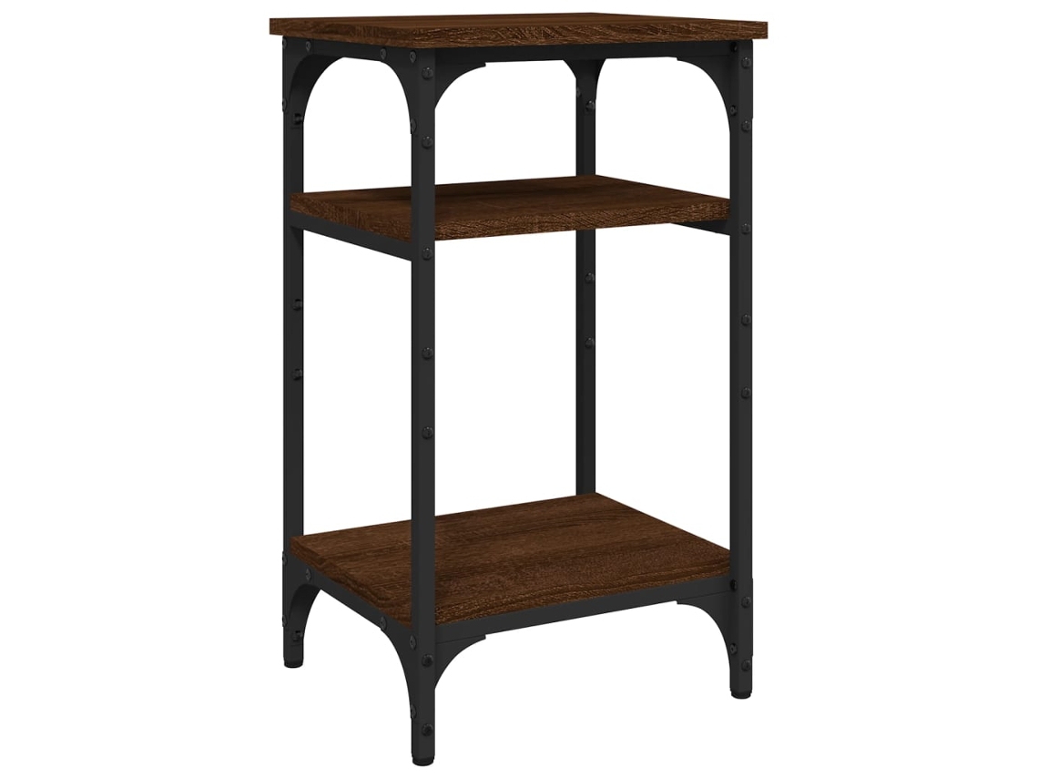Mesa auxiliar de roble, color marrón, MAISON EXCLUSIVE (35 x 30 x 60 cm)