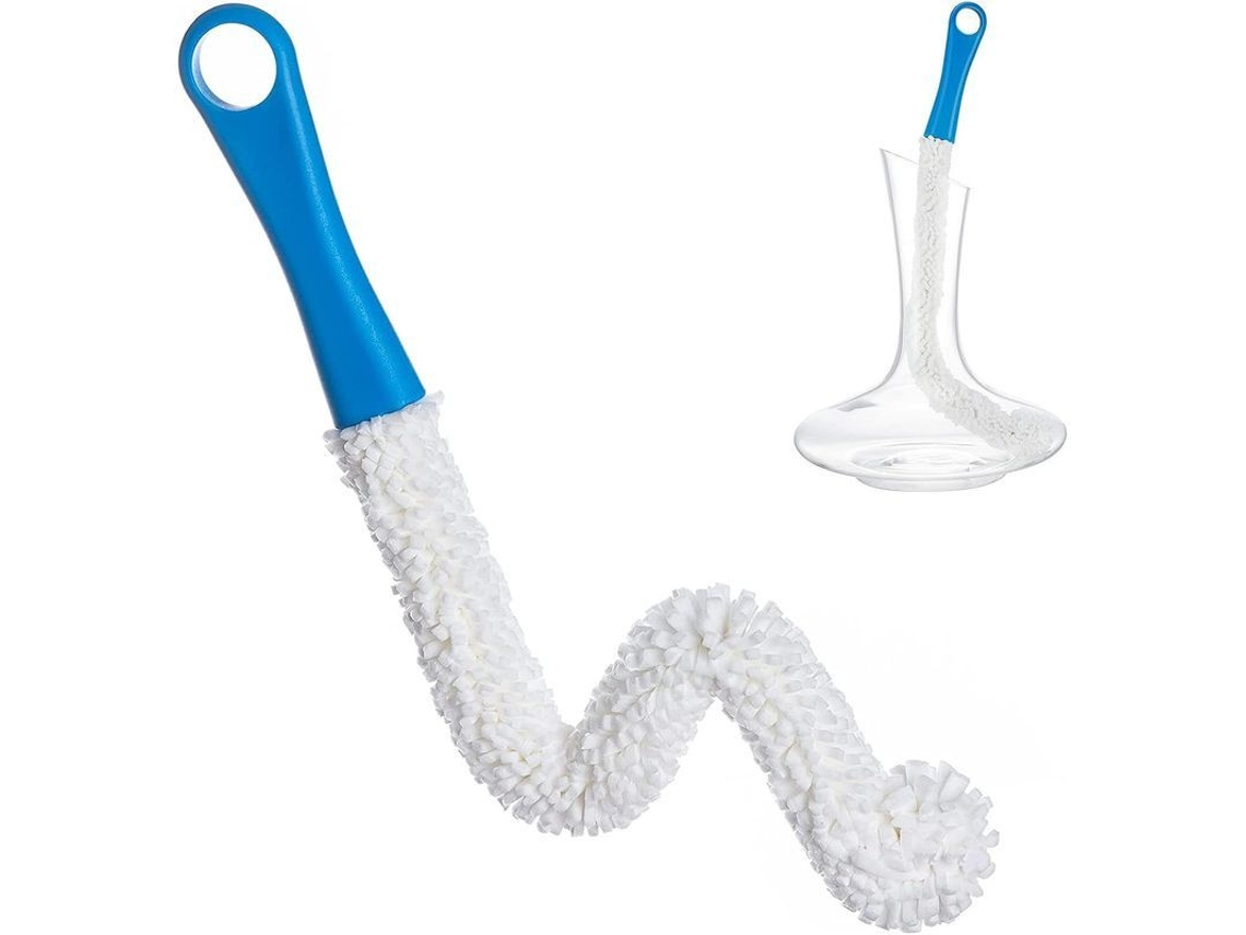 Cepillo De Limpieza Para Decantadores Y Vasos, Largo Y Flexible, Multifuncional Con Cabezal De Espuma Suave.
