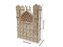 Calendario De Adviento De Madera Para Ramadán 2022 Con Cajones Para La Cuenta Regresiva De Eid Mubarak