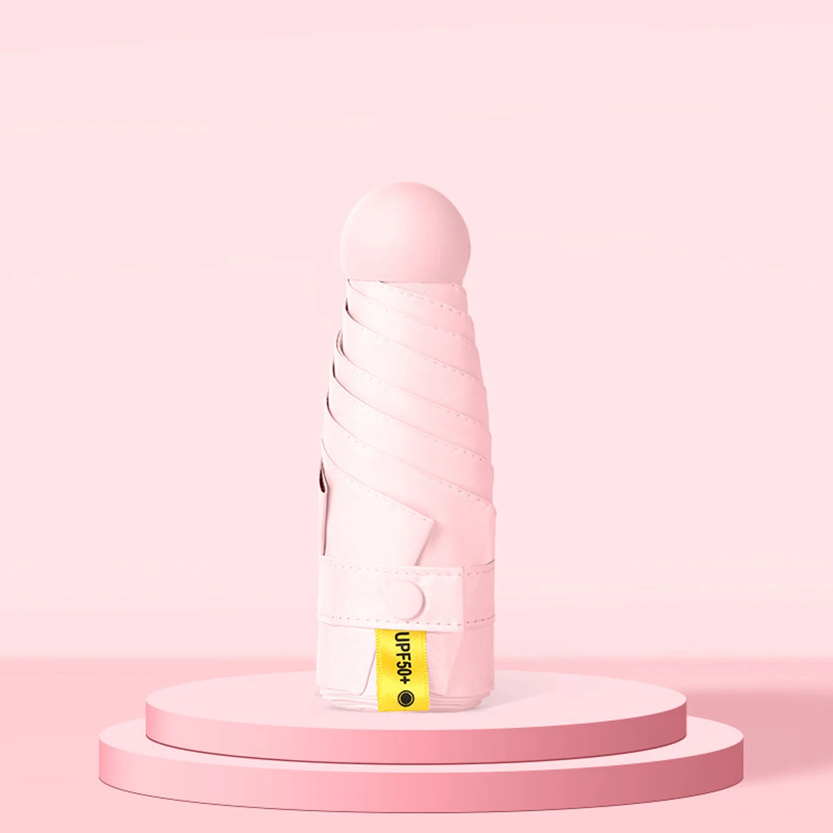 Paraguas portátil para mujer MDUG (rosa)
