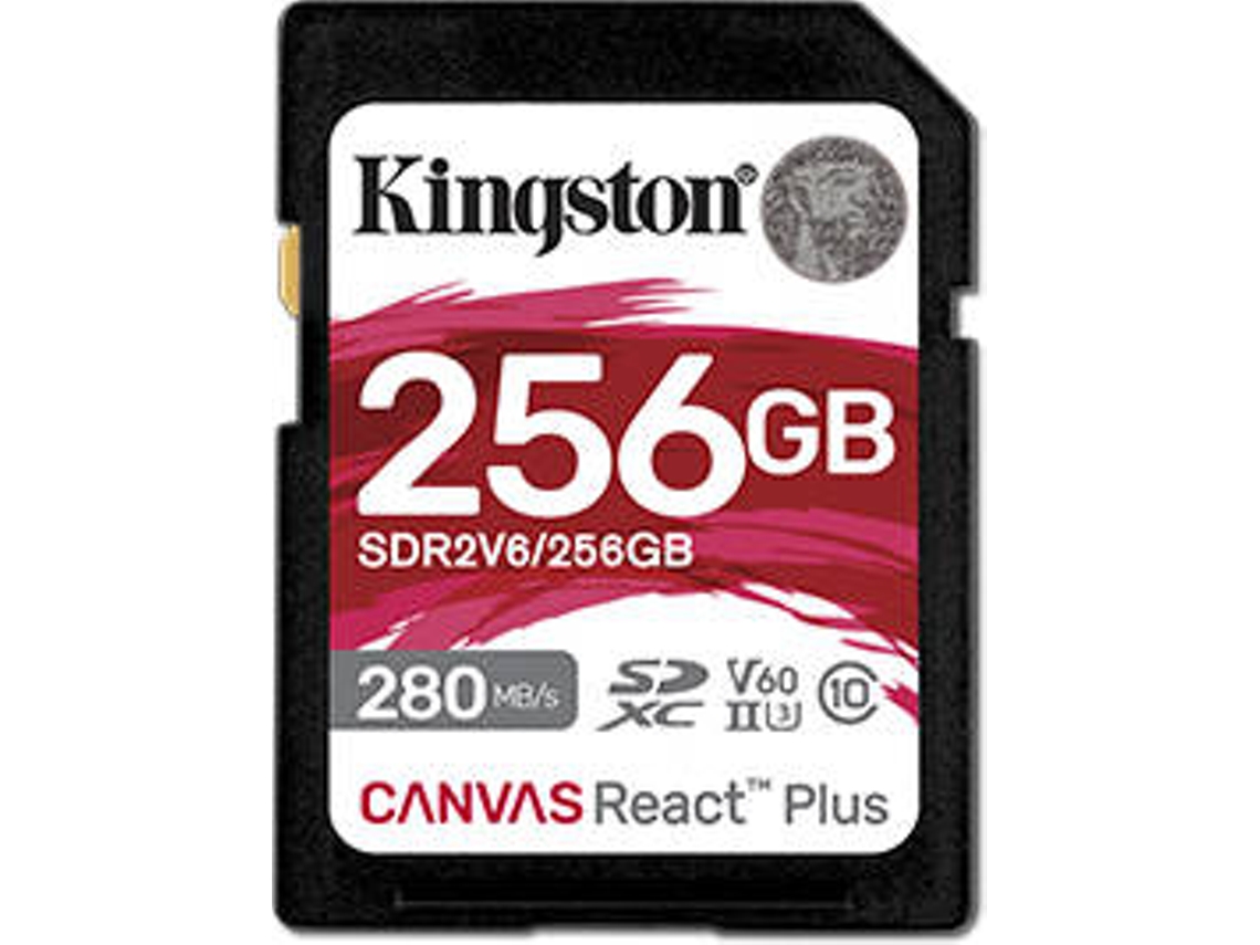 Tarjeta de Memoria KINGSTON SDXC Canvas React Plus V60 SD 256 GB