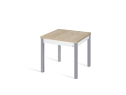 Mesa de Cocina Extensible PORTUS Lisa Natural (80x80 (160) x75 cm - Aglomerado - Natural)