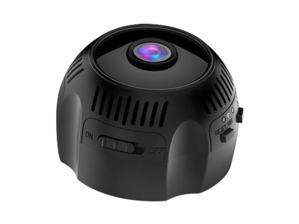Mini cámara inalámbrica, grabación con una sola tecla, visión nocturna infrarroja 1080P, detección automática, 32 GB, Yizhood (negra)