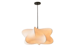 Lámpara colgante, interruptor táctil de encendido y apagado, alimentación CA, estilo art déco, sin bombilla, blanca, 40 cm, OEM