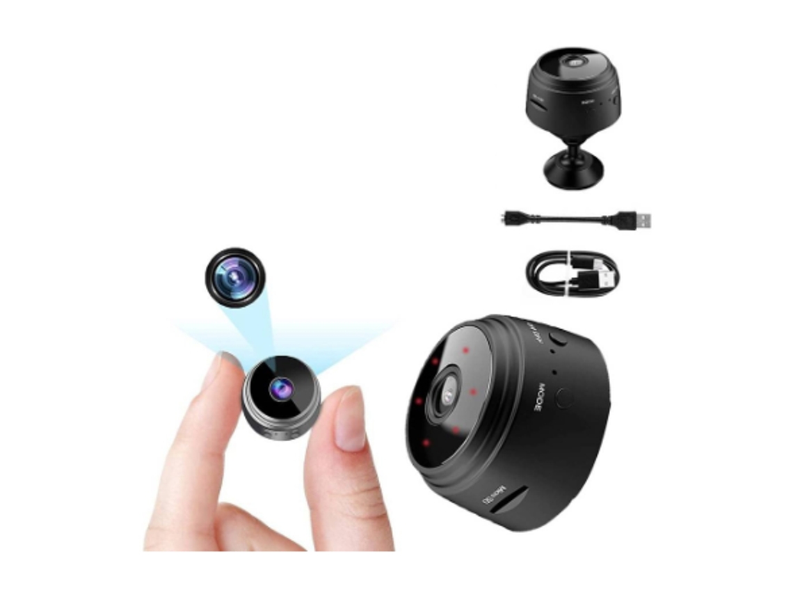 Mini cámara espía inalámbrica 4K Full HD con audio y video Bestvite (negra)