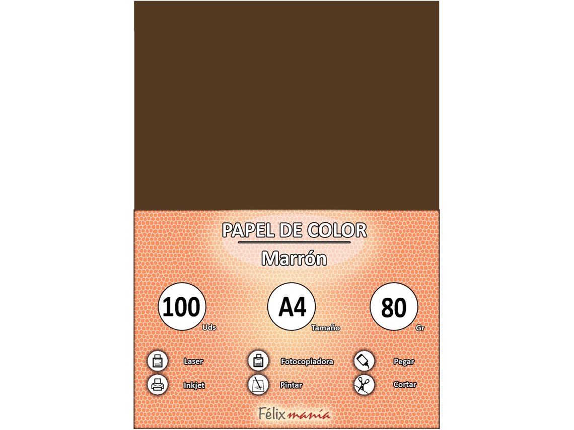 80Gr A4 Papel Marrón 100 Hojas