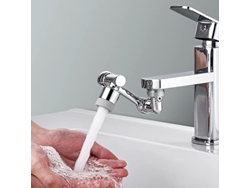 Rociador universal para grifo giratorio de fregadero, extensor de grifo giratorio de ángulo amplio de 1080° con ahorro de agua y dos modos de rociado.