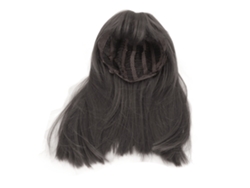 Peluca De Pelo Sintético Ajustable De 19.7 Pulgadas Con Flequillo Para Mujer, Color Rosa Gris Humo, De Largo Medio