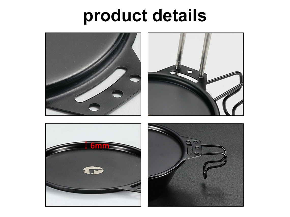 Tapa De Vidrio Sierra De Acero Inoxidable Con Titanio Platino Para Camping Y Picnics, Fácil De Guardar, Accesorio Para La Cena