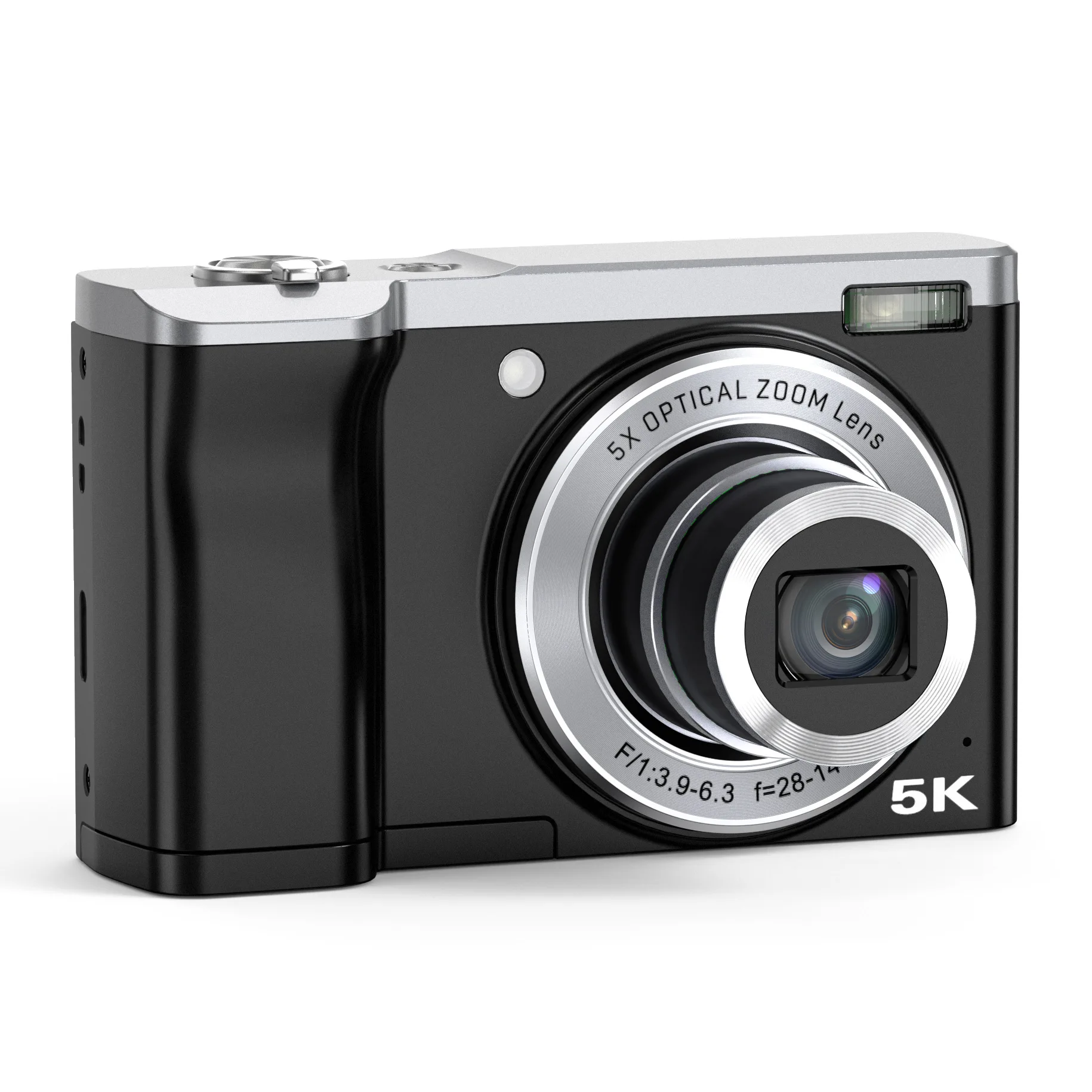 (Negro) Cámara digital 5K, cámara réflex sin espejo, cámara digital de alta definición