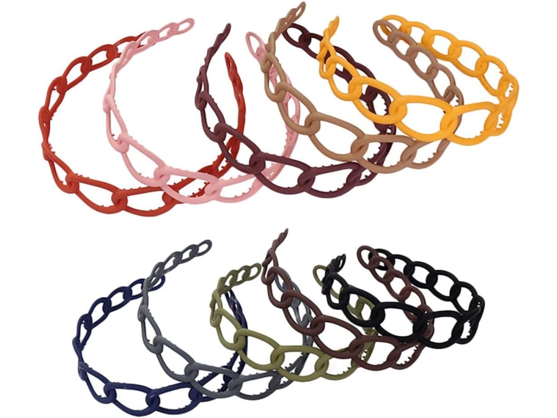 Juego De 10 Diademas Sencillas De Poliestireno, Tamaño Ajustable, Cómodas Y Ligeras Para Mujer.