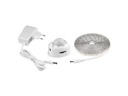 Tira De Luces Led Con Sensor De Movimiento, Autoadhesiva, Ip65, 5 M, Blanca, Con Fuente De Alimentación De 12 V Para Dormitorios Y Salas De Estar.