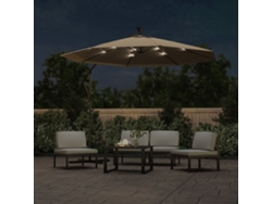 Sombrilla Cantilever con luces LED, 300 cm, color gris parduzco, WSD489290 Lovely Home