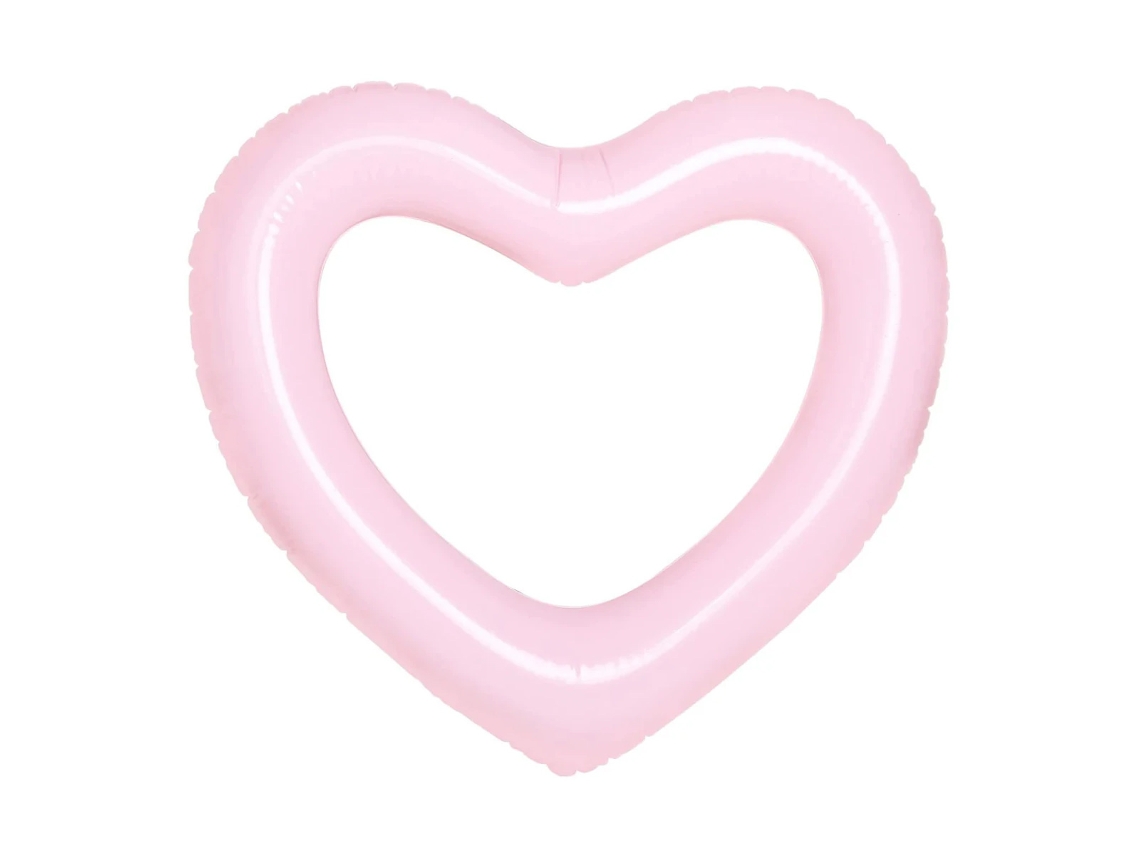 Flotador de piscina con forma de corazón, resistente a la compresión y al desgarro, material a prueba de fugas, fácil de plegar y guardar, esencial para la piscina.