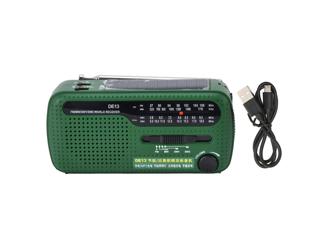 Radio portátil recargable Baok FM AM SW con alarma y buena calidad de sonido para el hogar, viajes y automóvil.