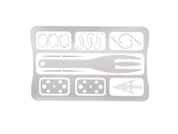 Kit De Herramientas De Supervivencia Con Tarjeta De Gancho Para Acampar, Pescar Y Cazar, Portátil, Acero Inoxidable.