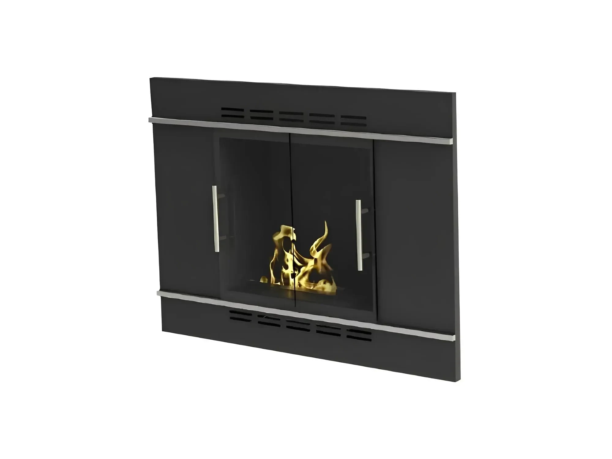 Chimenea de Bioetanol Empotrable con Doble Puerta Ganímedes 2000W PURLINE