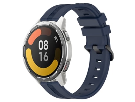 Correa de reloj inteligente para Xiaomi MI Watch Color 2 Correa de reloj Slicone a rayas cóncavas de 22 mm (azul marino)