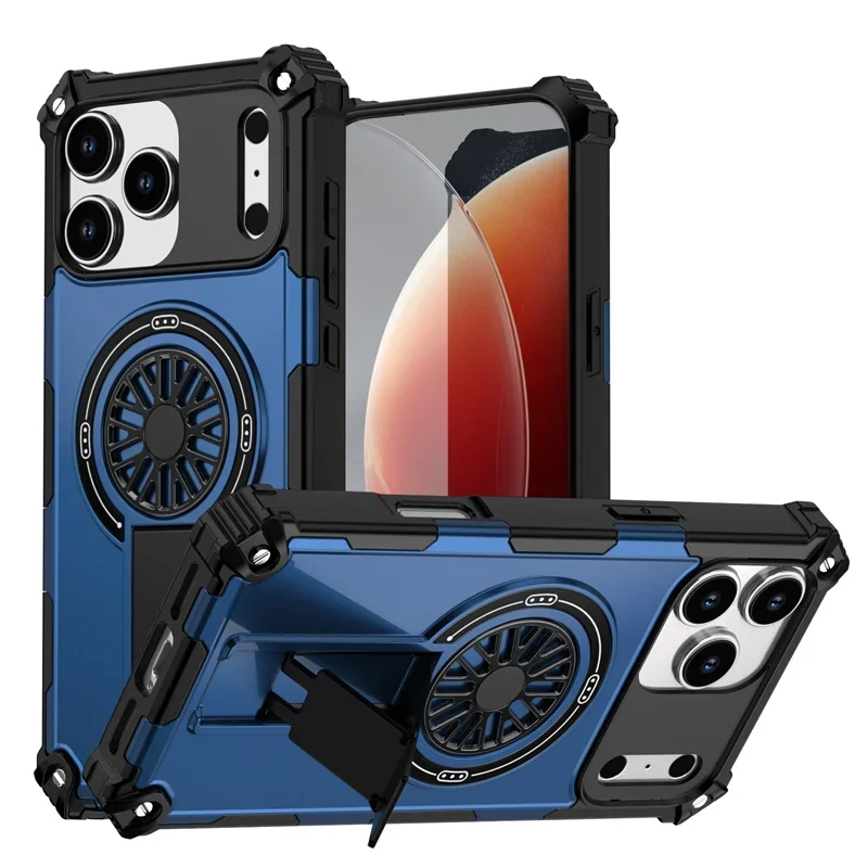 (azul, Iphone 14) Funda Protectora Reforzada, Compatible Con Carga Inalámbrica Magnética, A Prueba De Caídas.