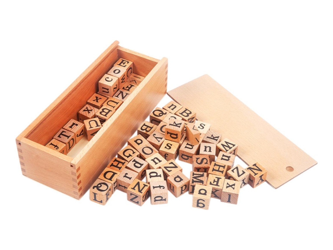 Rompecabezas de letras de madera Slowmoose, juguete educativo