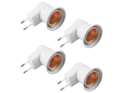 2 Adaptadores De Enchufe Europeo A Base E27 Con Interruptor Para Bombillas Led, 220-250 V