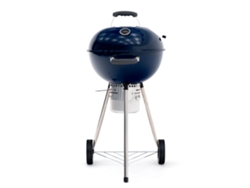 Barbacoa Portátil con Ruedas KEKAI Yellowstone 58x47x100 cm Redonda con Tapa y Mechero Esmaltada en Azul