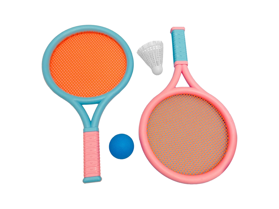 Jinwei-2026raqueta De Bádminton Para Niños Resistente Antideslizante Conjunto 2 Raquetas 2 Pelotas Azul Rosa