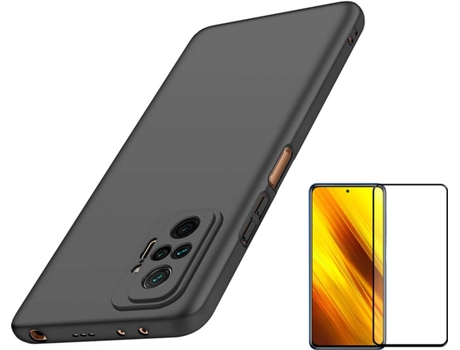 Kit Carcasa y Protector Xiaomi Poco F3 Flexguard Turtleshell Negro