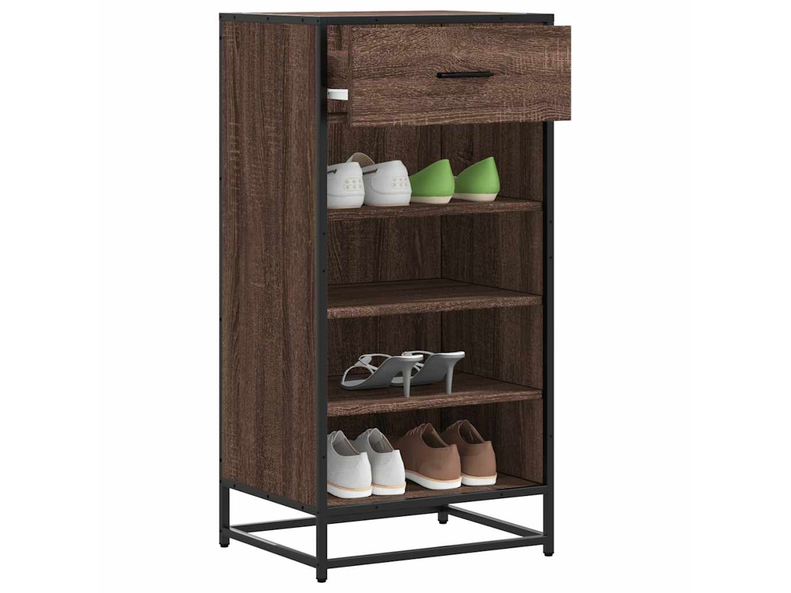 Zapatero | Armario Zapatero Madera Contrachapada Roble Marrón 48x38x97,5 Cm