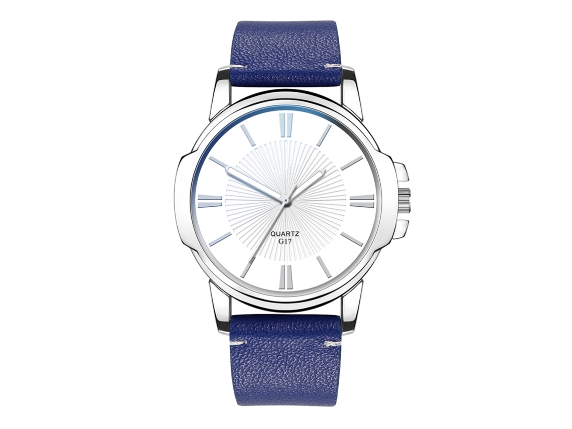 Reloj De Pulsera De Cuarzo Informal Y Moderno Con Elegante Correa De Pu - Regalo (azul)