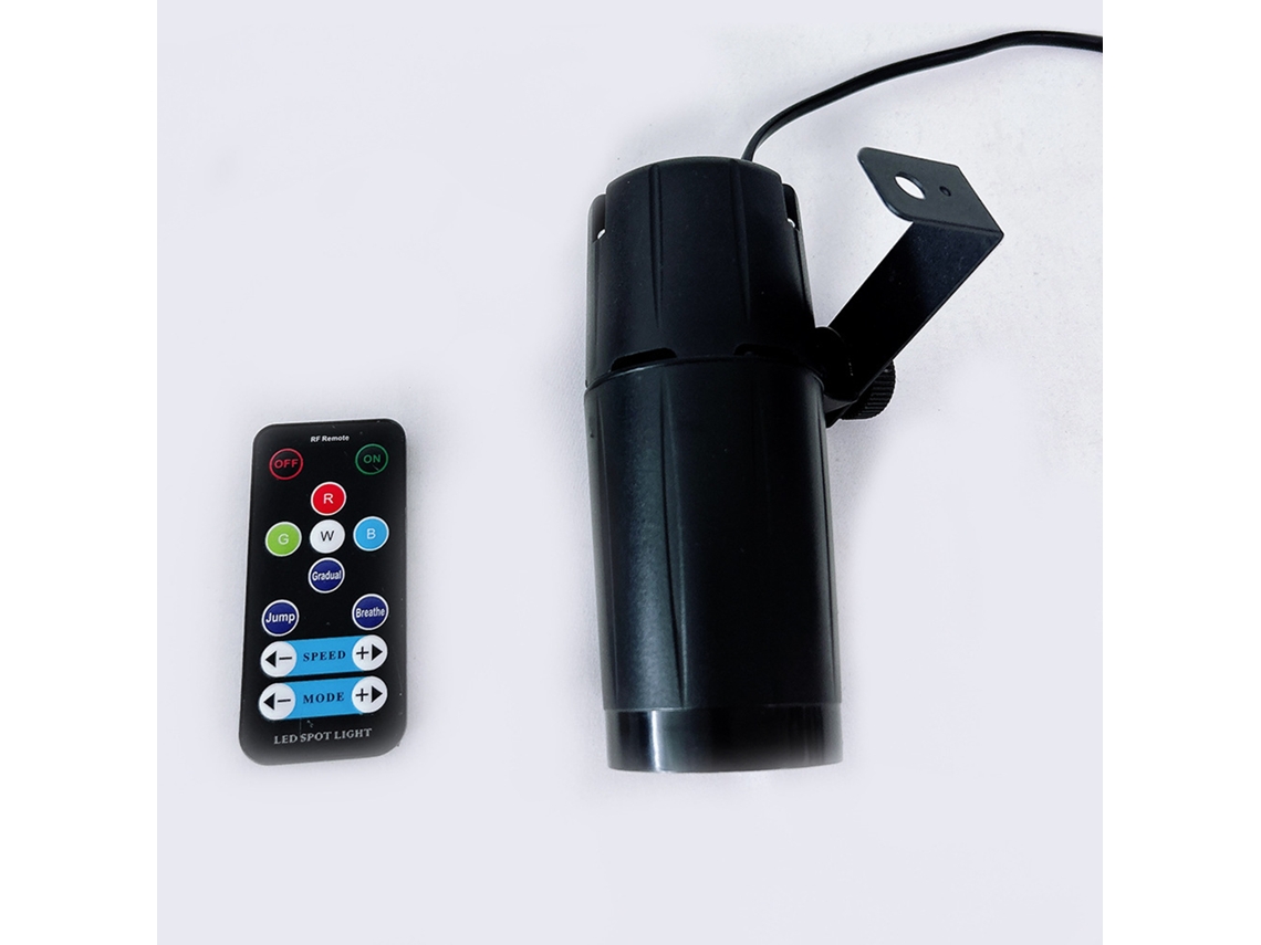 Lámpara De Escenario Led De 20 W Con Control Remoto Y Foco Con Bola De Espejos Que Cambia De Color.