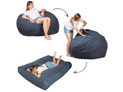 Puff Cama Convertible 2en1 Azul Oscuro