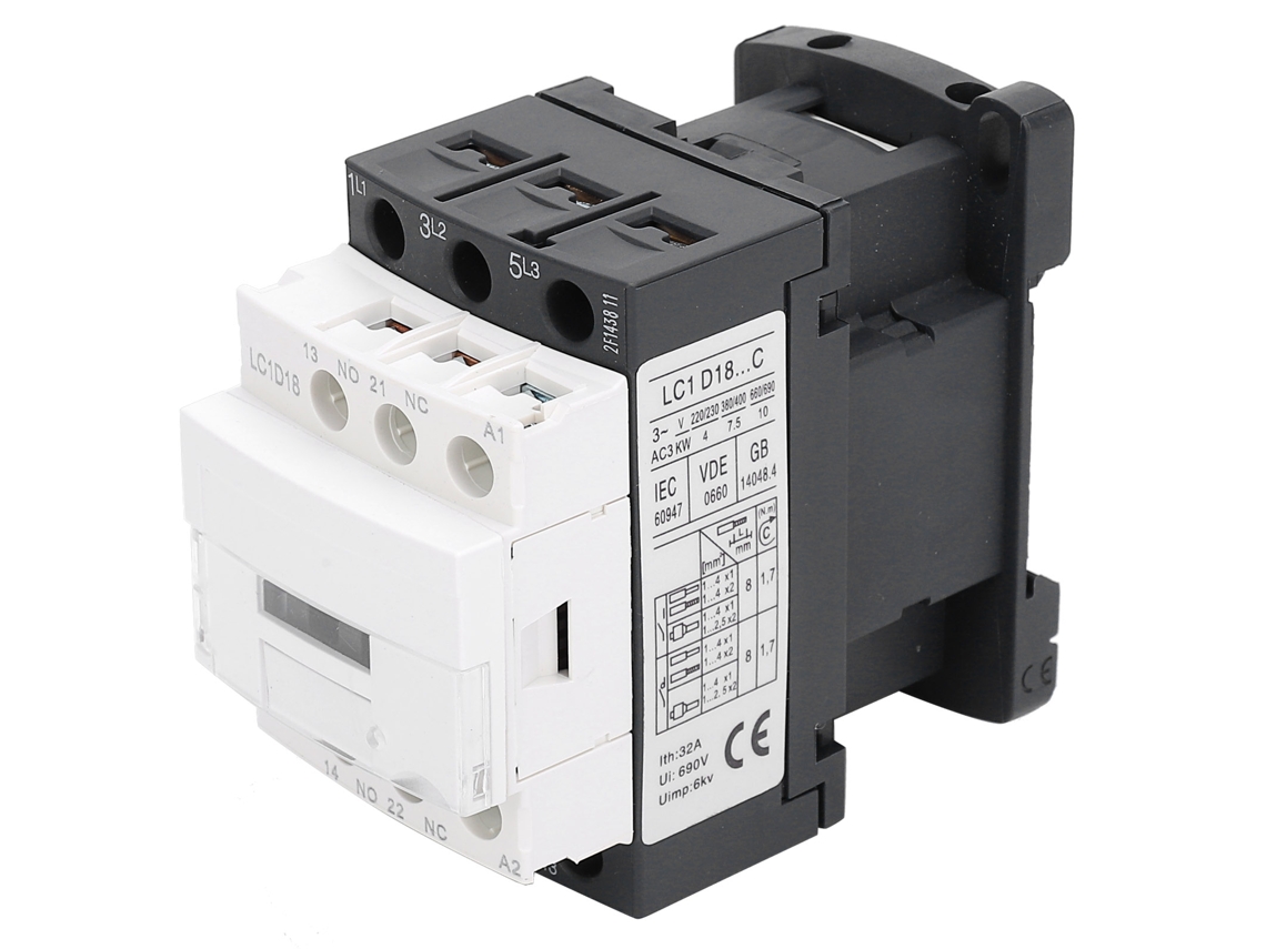 2026-contacto Eléctrico Trifásico Lc1-d 220v Bobina 50/60hz 18a Ac