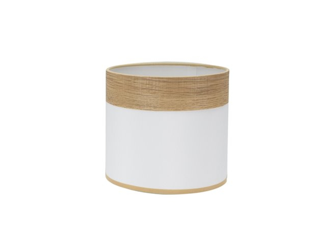 Pantalla Sobremesa Cloe Blanca/madera Clara E14 (ø17x17x14cm)